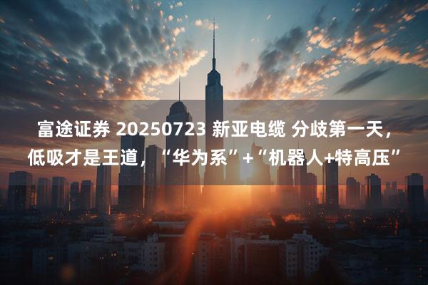 富途证券 20250723 新亚电缆 分歧第一天，低吸才是王道，“华为系”+“机器人+特高压”